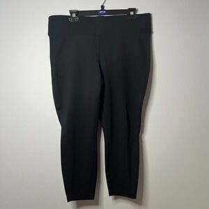 Torrid Pixie Pant High Rise Pullon Slim‎ Fix Ponte Black Size 1X Crop NEW